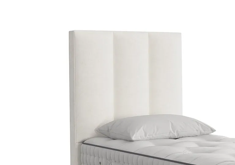 Ceto Floor Standing Headboard - Single - Faux Suede Snow