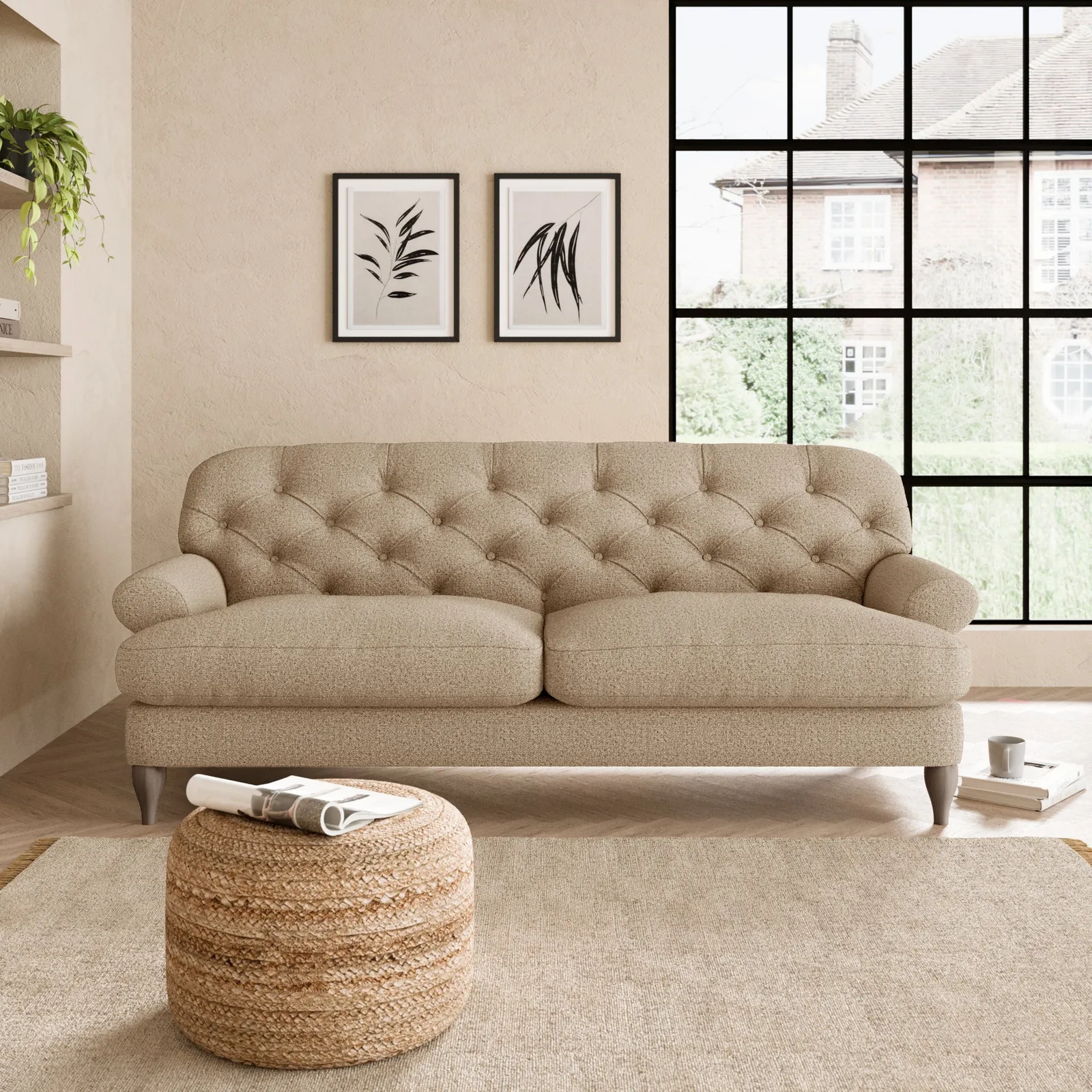 Canterbury Cosy Marl 3 Seater Sofa Cosy Marl Camel
