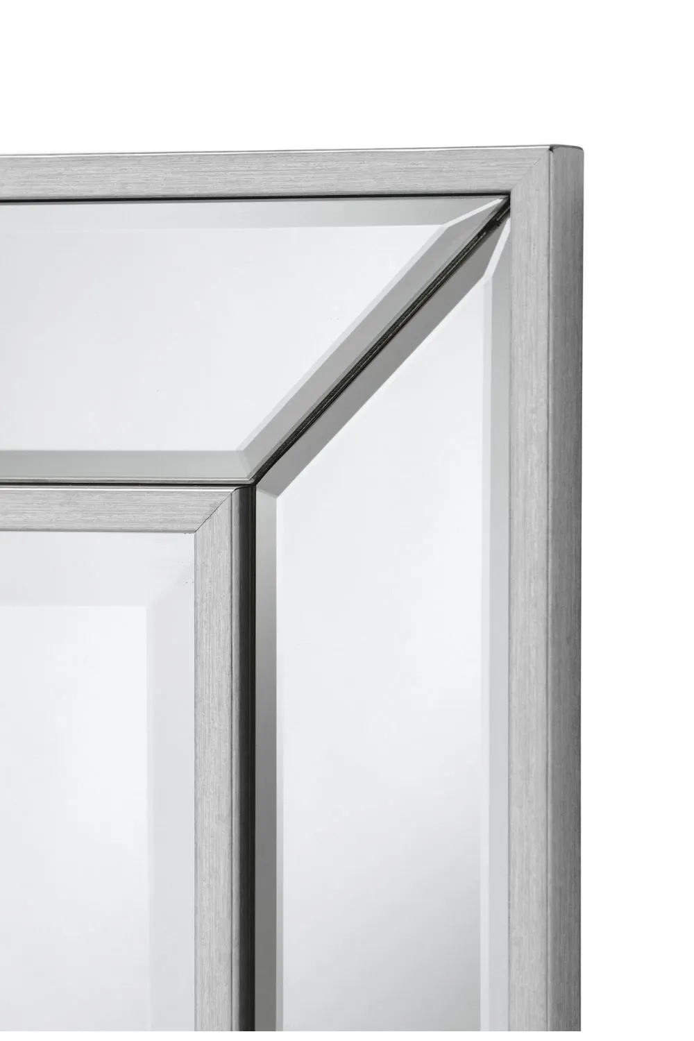 Yearn Mirrors Angled Wall Mirror Champagne 69.5x95cm in Metallic Silver 3