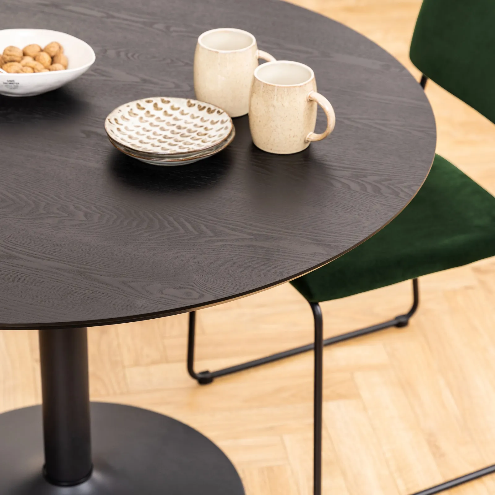 Furniture To Go Ibiza Round Dining Table in Black Ash 5