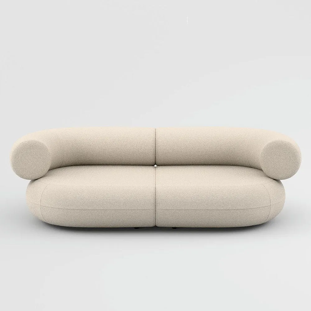 Tom Dixon Fat 2 seater Sofa in Boucle fabric ivory 2