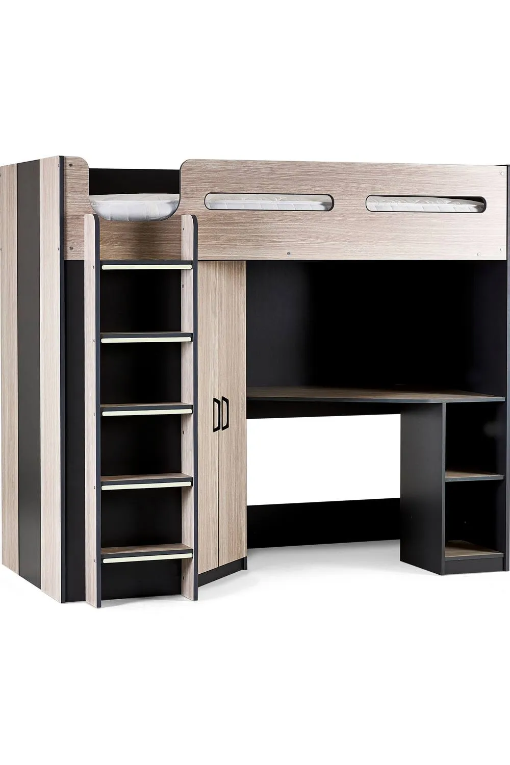 Julian Bowen Hercules Highsleeper Loft Bed with Desk in Natural 2