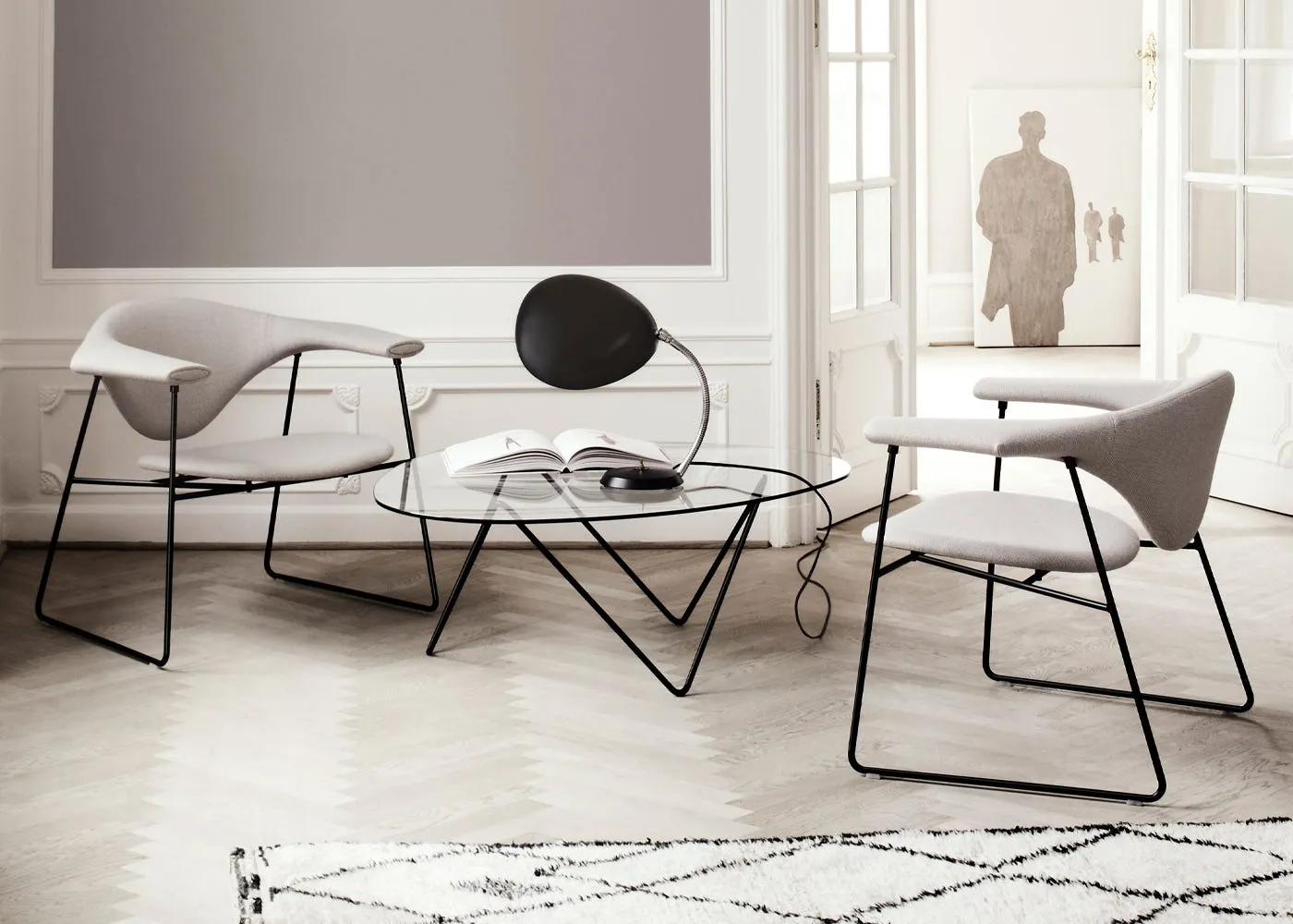 Gubi Pedrera Coffee Table with Black Base 3