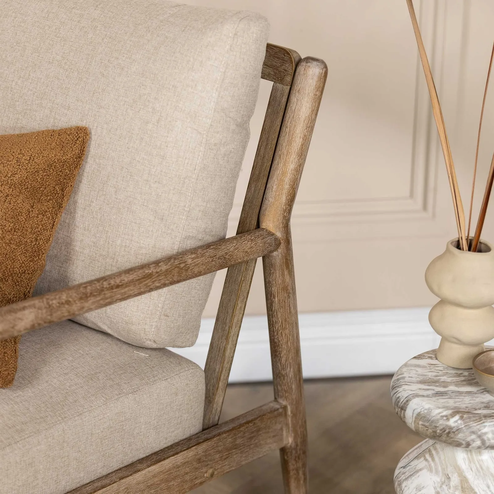 Tarron Armchair, Neutral Fabric | Barker & Stonehouse 6