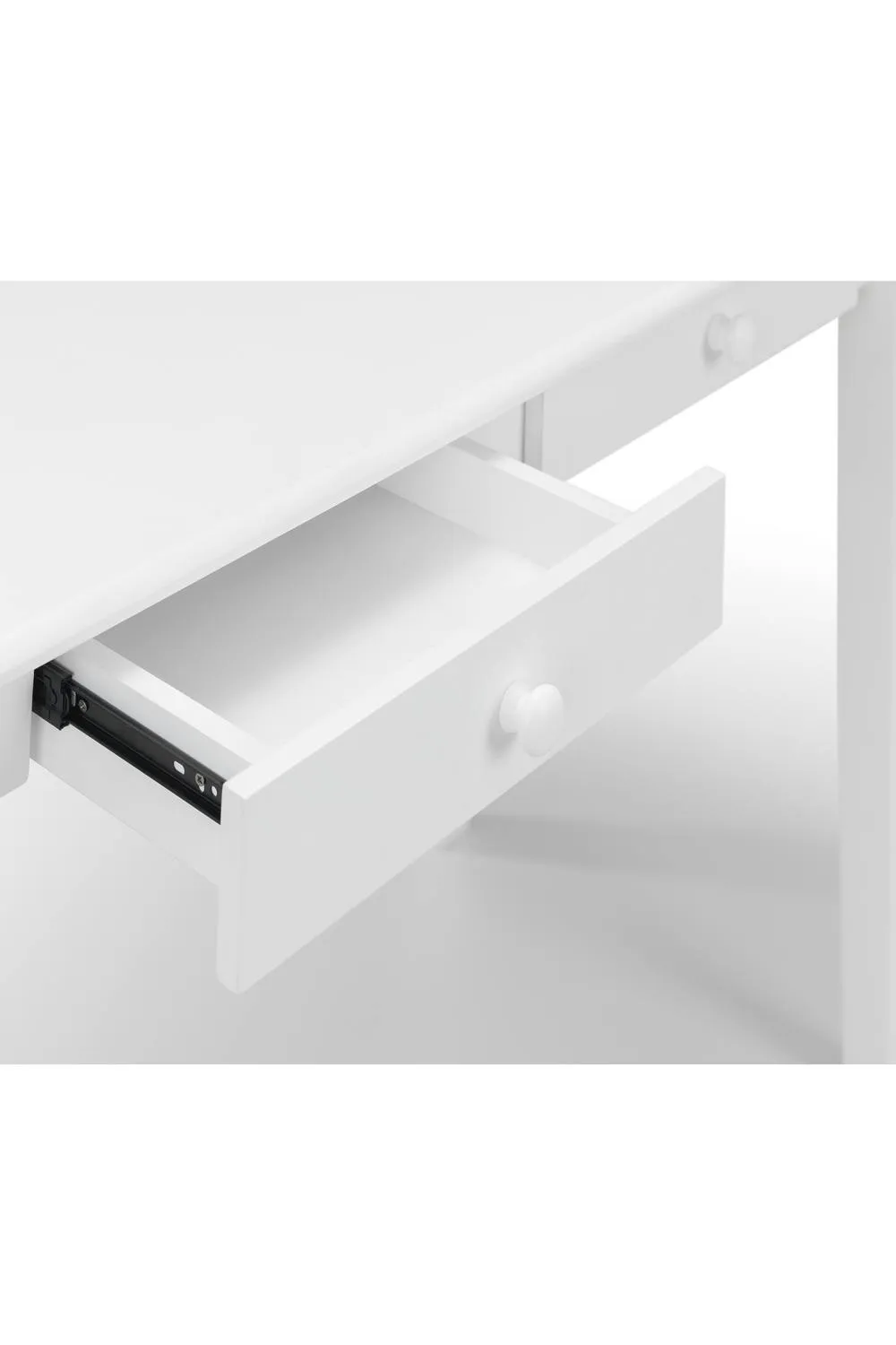 Julian Bowen Carrington 2 Drawer Desk in White 5