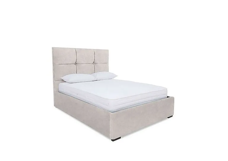 Rubix Ottoman Bed Frame - King Size - Lace Ivory