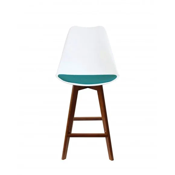 Fusion Living Soho White Plastic Bar Stool 3