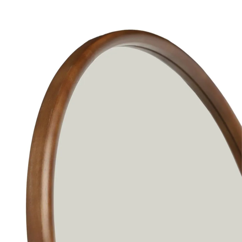 sweeek Arched floor mirror with steel base & rubberwood 170cm in Dark Brown 4