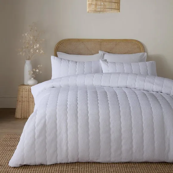 Serene Crinkle Wave Duvet Cover & Pillowcase Set 1