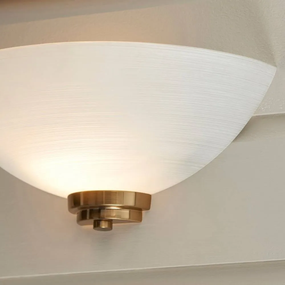 Netlighting Welles Flush Wall Uplighter White Glass 1x E27 4