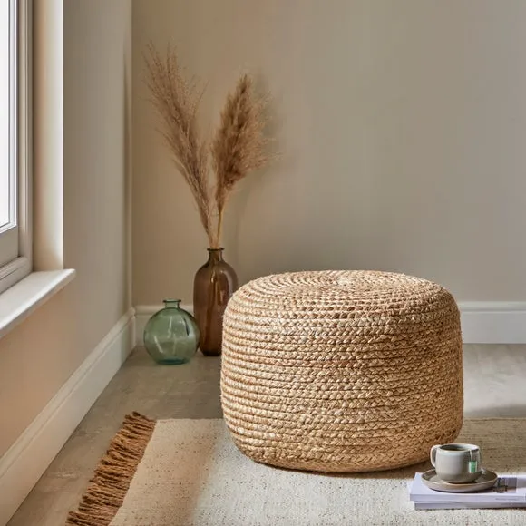 Jute Natural Pouffe