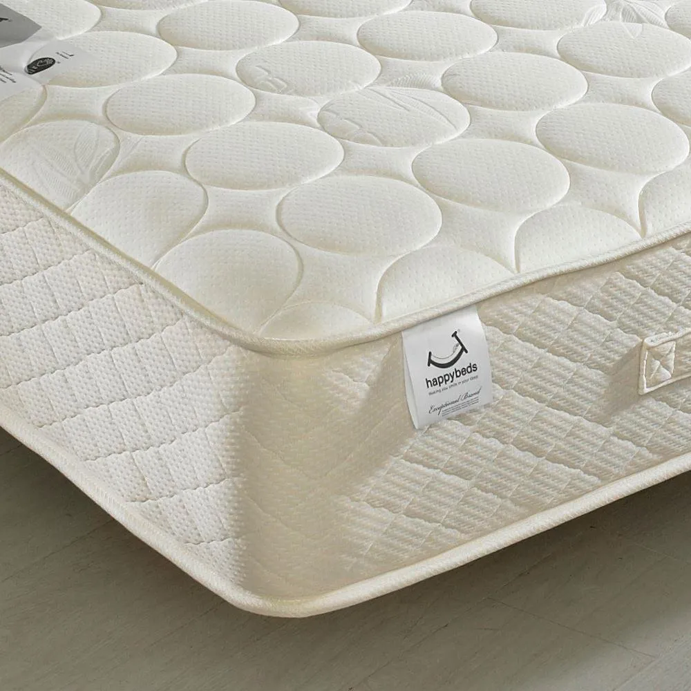 2ft 6 Small Single Quilted Mattress Bamboo Natural Fillings - Mirage Spring - Happy Beds