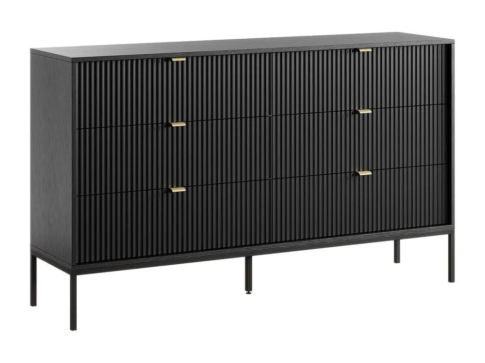 Vente-unique 6-Drawer Chest Of Drawers - Black - LIOUBA 5