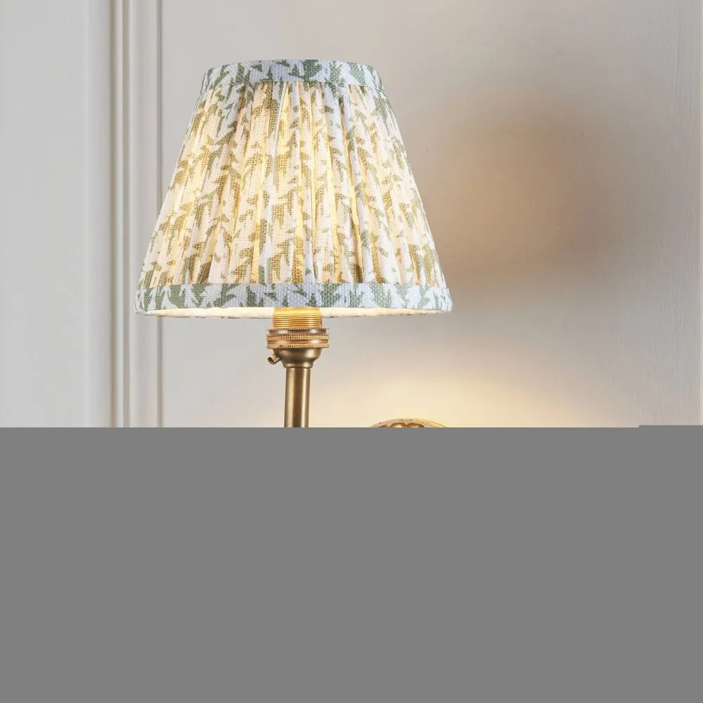 Netlighting Dahlia Swan & Leaf 16cm Wall Lamp Antique Brass Herb Garden Green in Gold 2