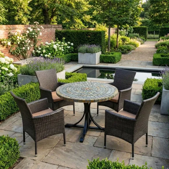 Byron Manor Monterey Stockholm Black 4 Seat Dining Set