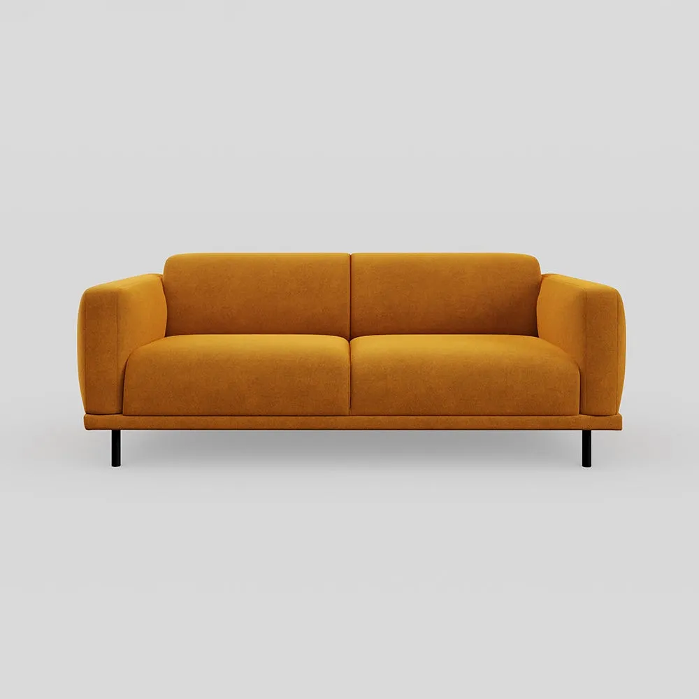 Heal's Harri 3 Str Sofa Smart Luxe Velvet Cognac 1