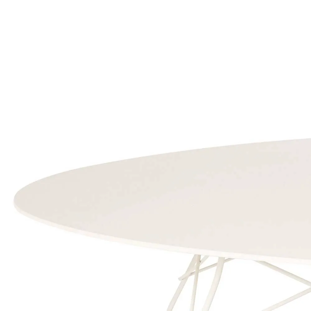 Kartell Glossy 128Cm Round Dining Table, Round, White Stone | Barker & Stonehouse 3