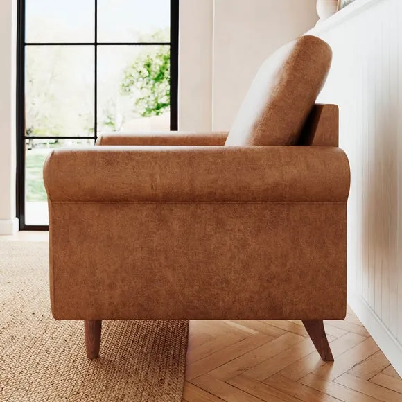 Maeve Faux Leather Compact Armchair 3