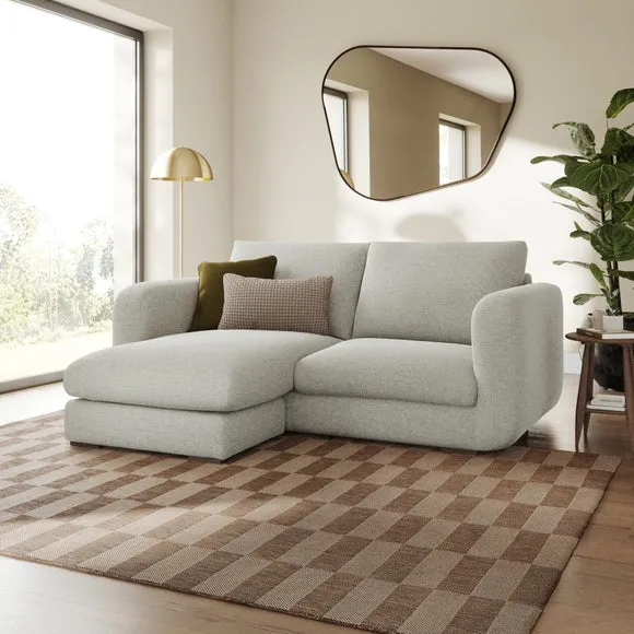 Luca Soft Chenille Reversible Corner Chaise Sofa 1