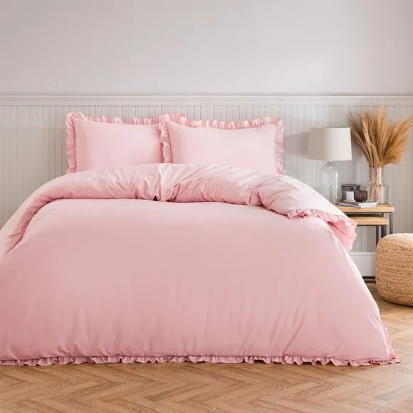 Briona Frilled Edge Duvet Cover & Pillowcase Set 1