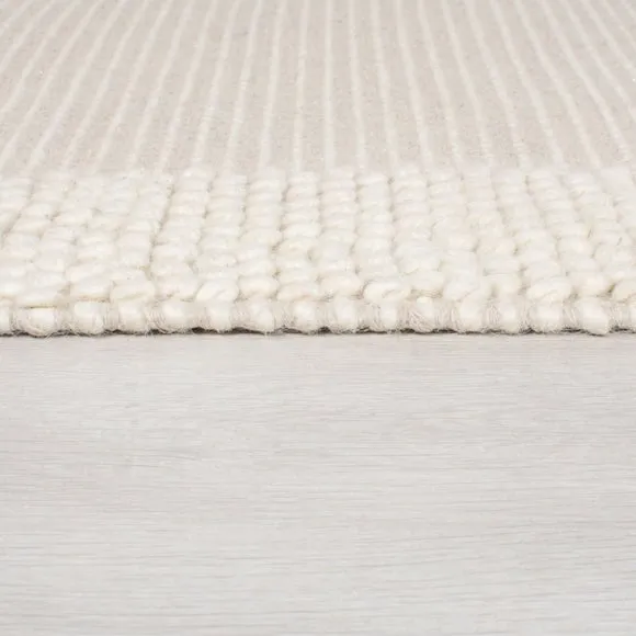 Pebble Wool Border Square Rug 4