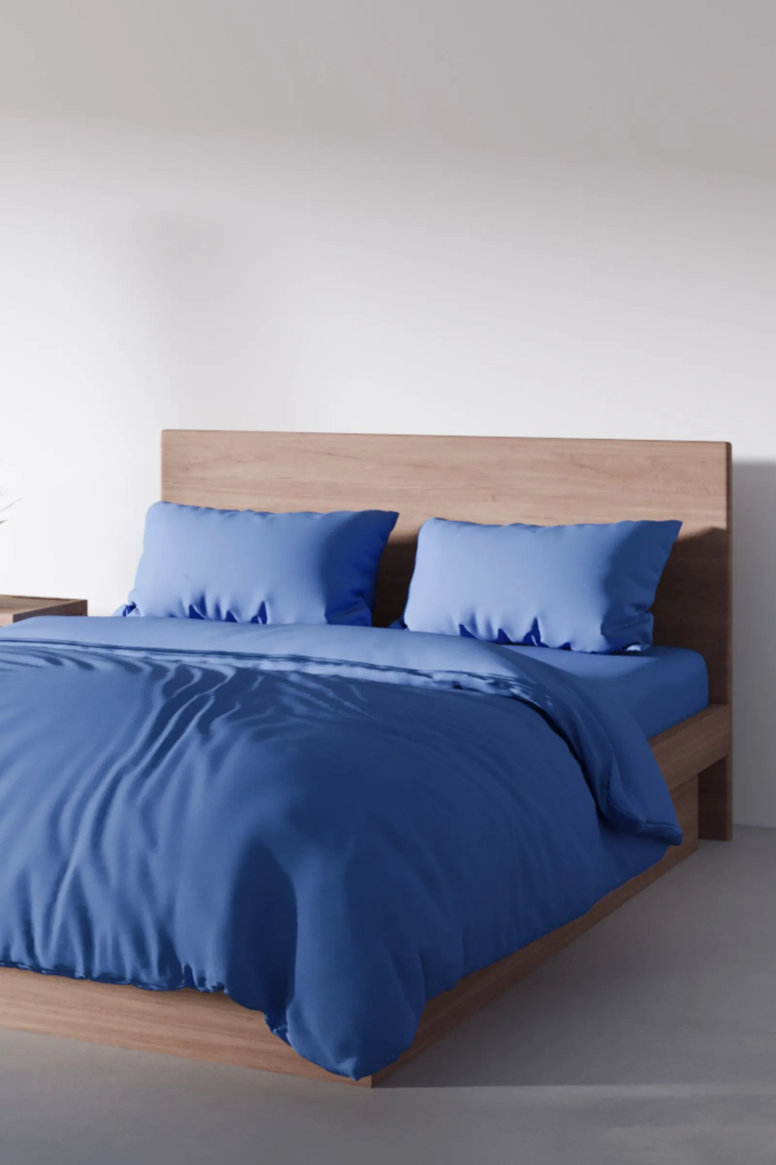 Panda 100% Bamboo Bedding Fitted Sheet Deep Sea Navy - EU Single, Blue 4