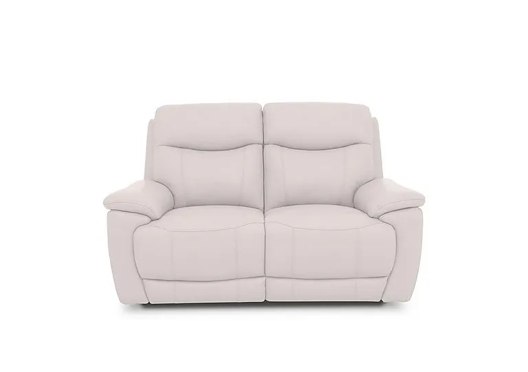 Sloane Leather 2 Seater Power Recliner Sofa with Power Headrests - Cotton