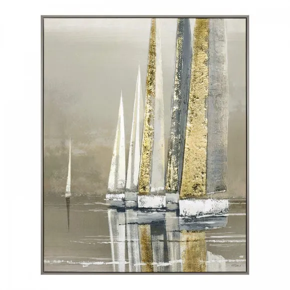 Golden Sails by Adelene Fletcher Framed Canvas 2