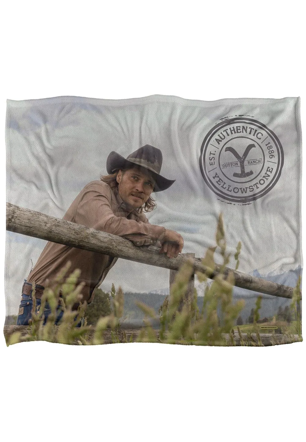 Yellowstone Kayce On The Fence Silky Touch Super Soft Throw Blanket 152 X 127 cm in White