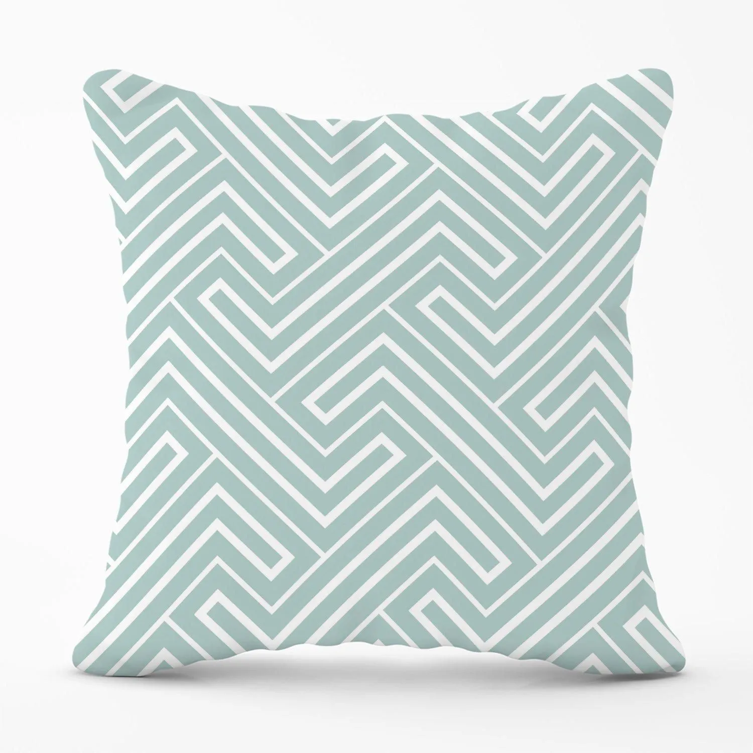 Warren Reed - Designer Geometric Modern Ornment Outdoor Cushion in Green