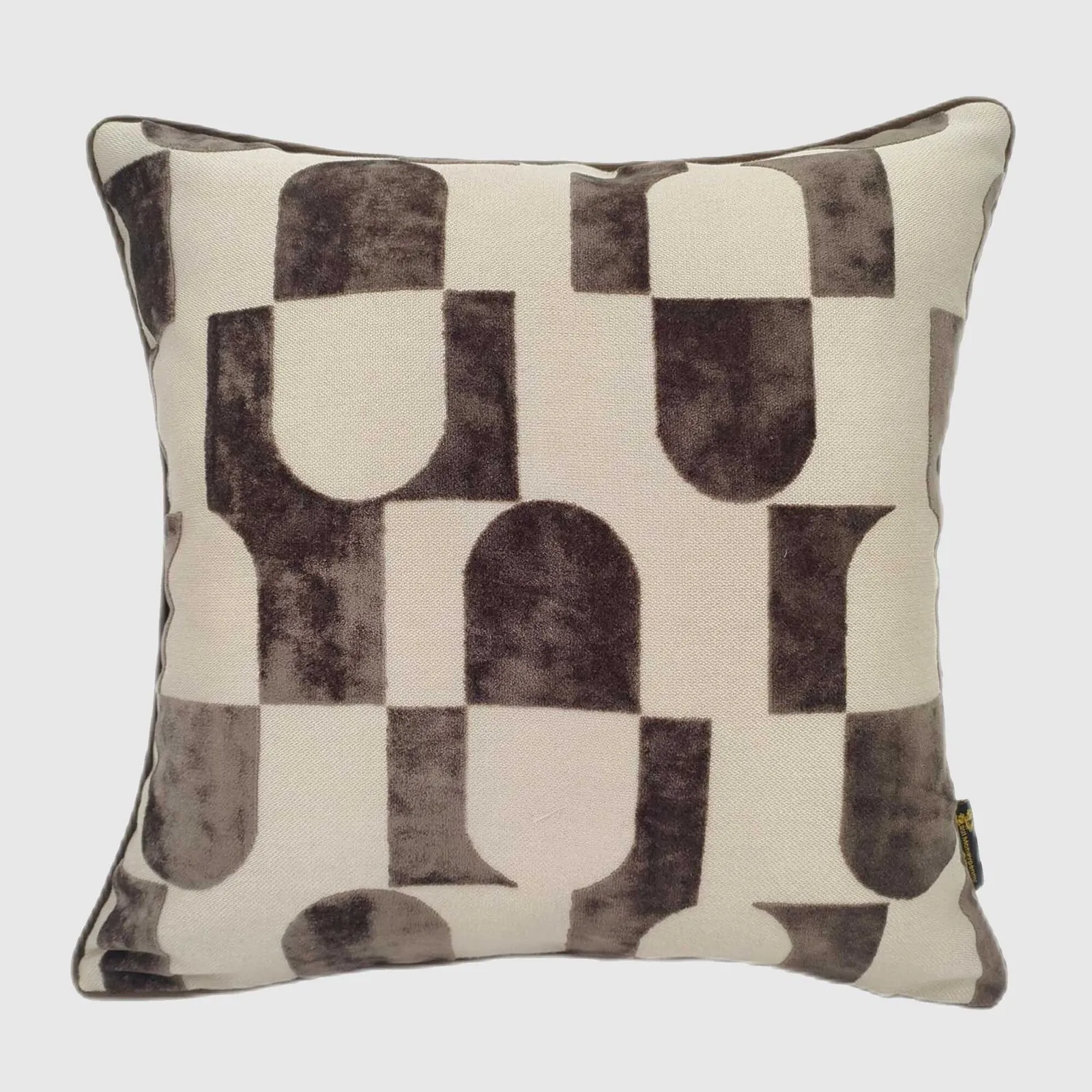 Chocolate Arch Print Cushion Polyester | Barker & Stonehouse