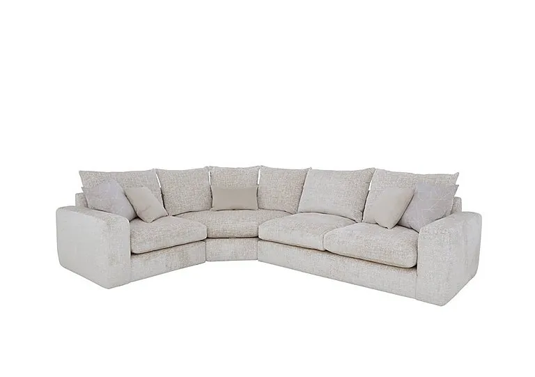 Pandora Small Left Hand Facing Corner Foam Fill Sofa - Plain Ivory