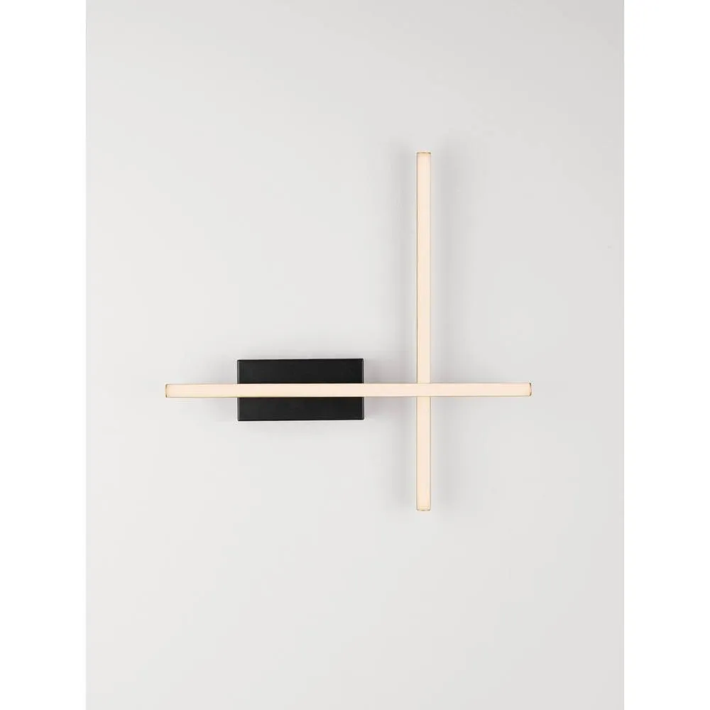 Netlighting Quam Wall Lamp Sandy Black Gold Triac Dimmable LED 14W 633lm 3200K 5