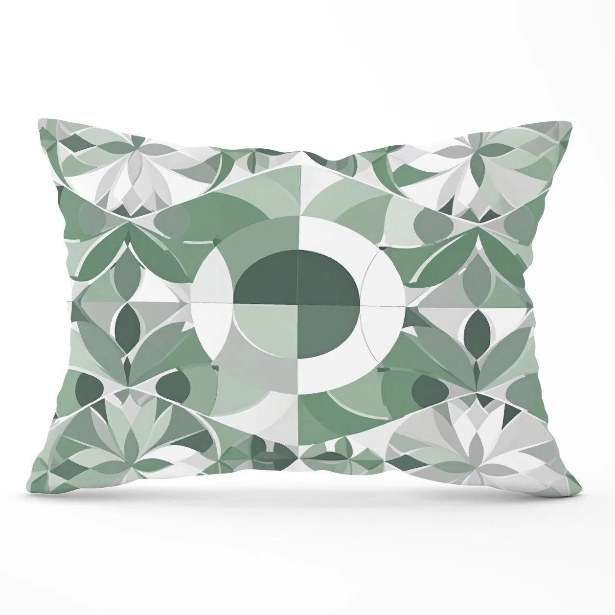 Warren Reed - Designer Geometric Pastel Green Cushions