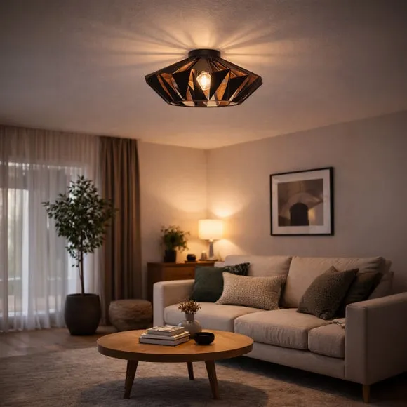 EGLO Carlton 6 Light Flush Ceiling Light