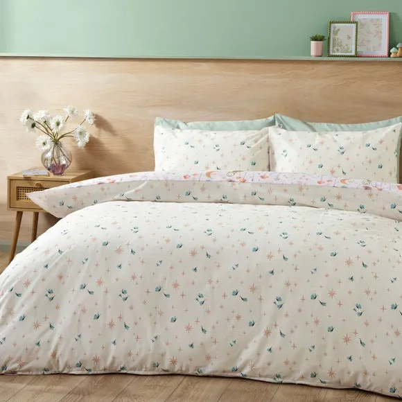 Catherine Lansfield Enchanted Twilight Animals Reversible Duvet Cover & Pillowcase Set 3