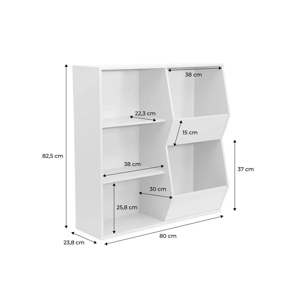 sweeek Children's storage unit, 3 shelves & 2 storage spaces in Green 5