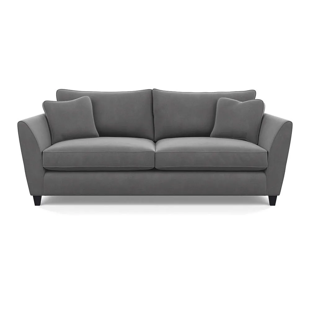 Heal's Torino 4 Seater Sofa Smart Velvet Mercury Black Feet 1