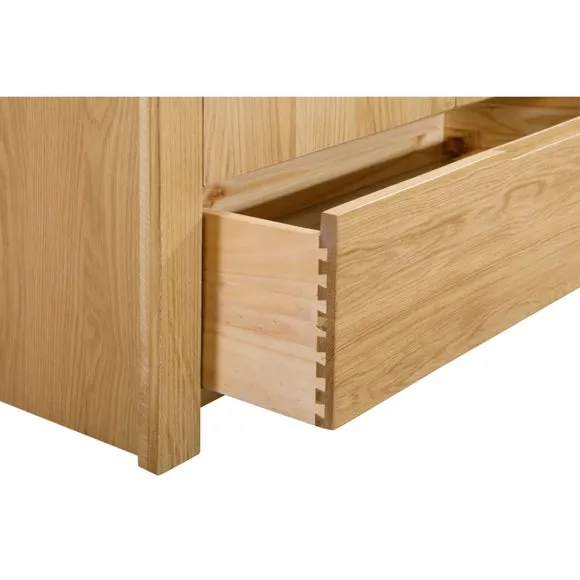 Curve Wide 6 Drawer Chest, Oak 5