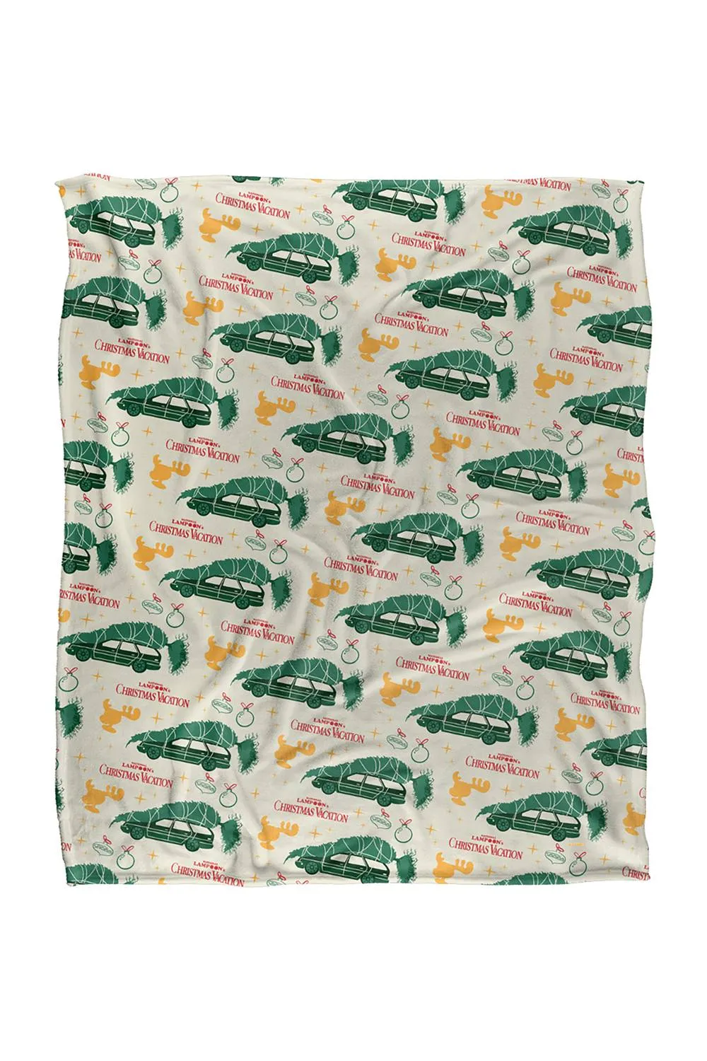 Warner Brothers Christmas Vacation 152x127 cm Tree & Moose Pattern Soft Throw Blanket