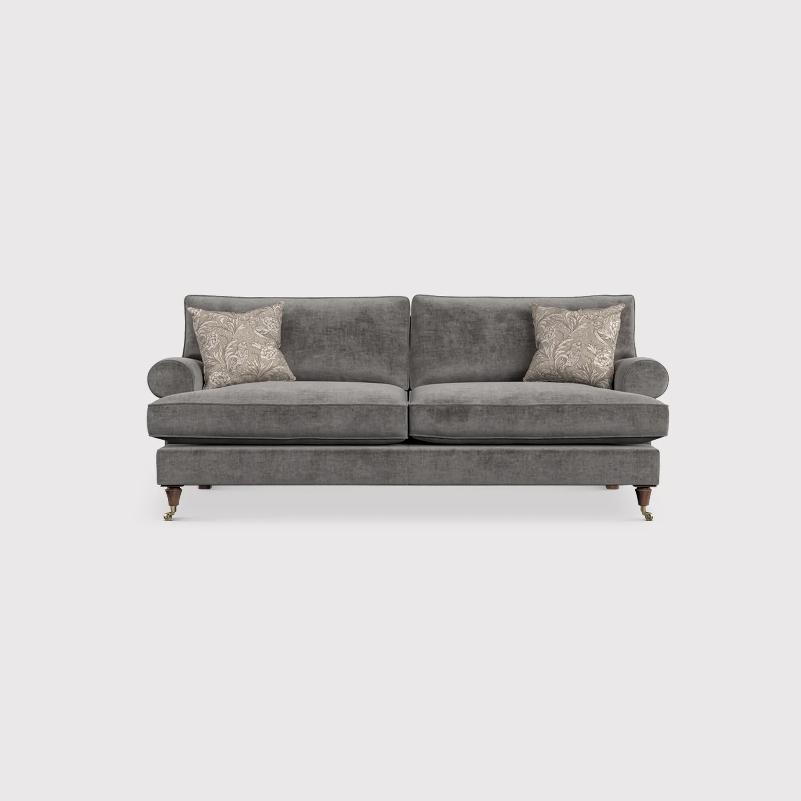 English Heritage Finch Medium Sofa Standard Back, Grey Fabric | Barker & Stonehouse