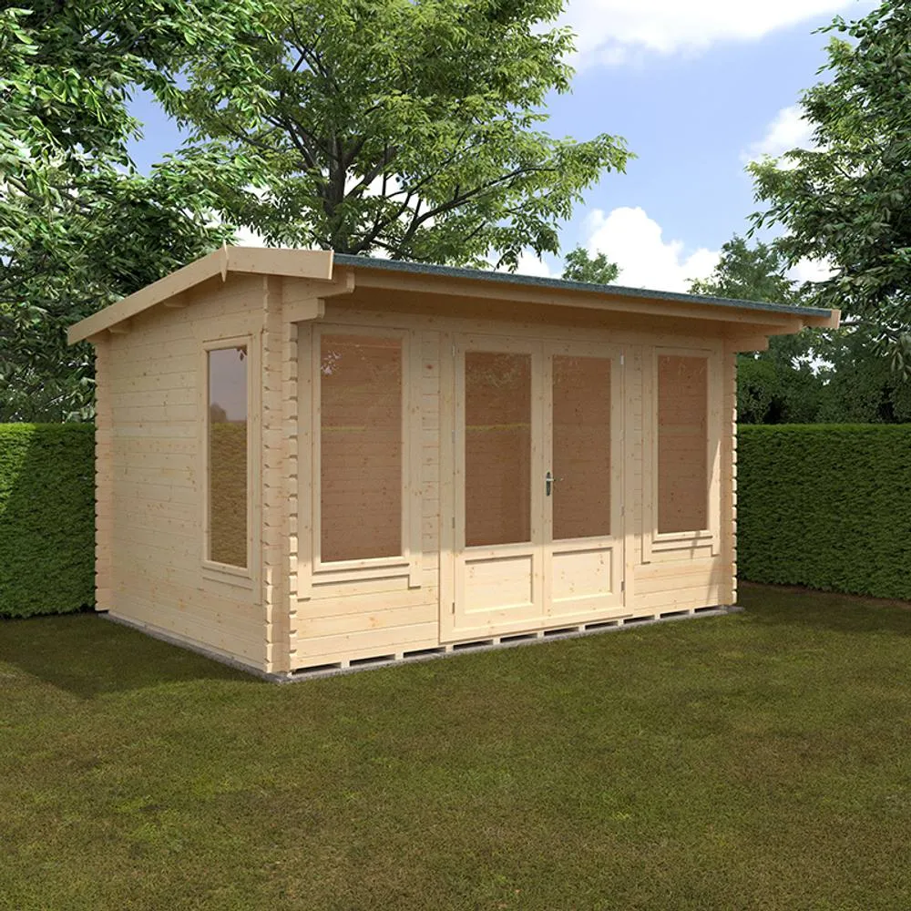 Buttercup Farm 14x10 The Jacob 44mm Cabin - L415 x W295 x H247 cm in Natural 2