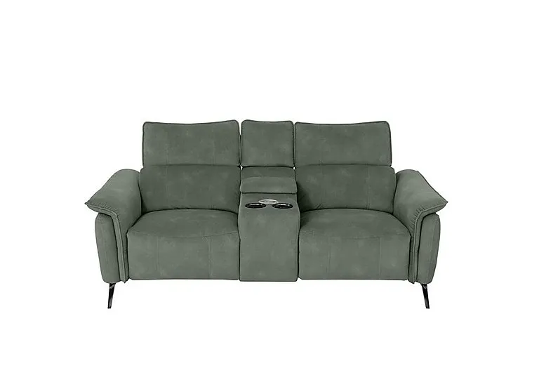 Jude Fabric 2 Seater Power Recliner Sofa with Smart Console, Power Headrests and Power Lumbar - Dexter Fern