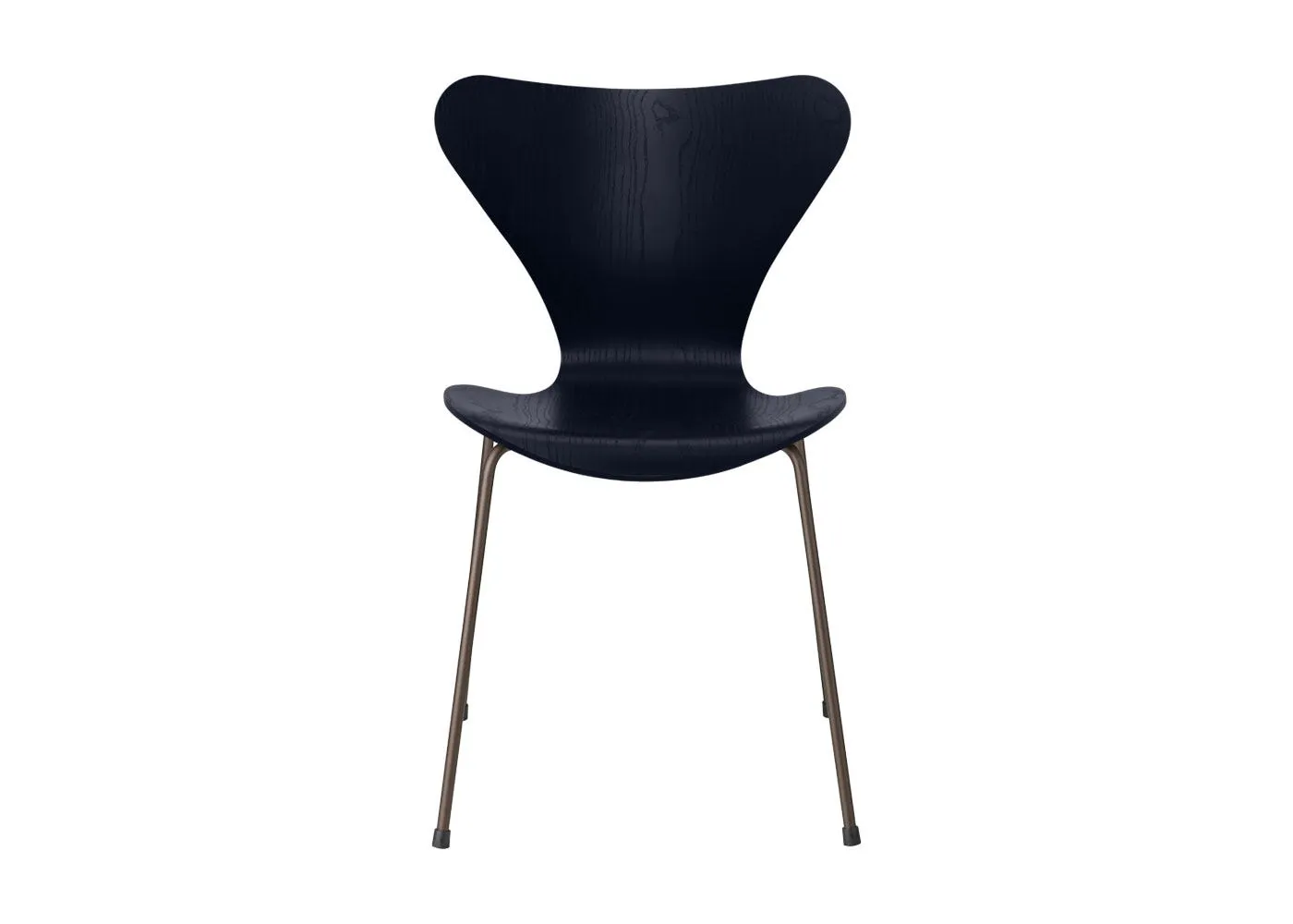 Fritz Hansen Series 7 Chair Coloured Ash Midnight Blue Bronze Legs