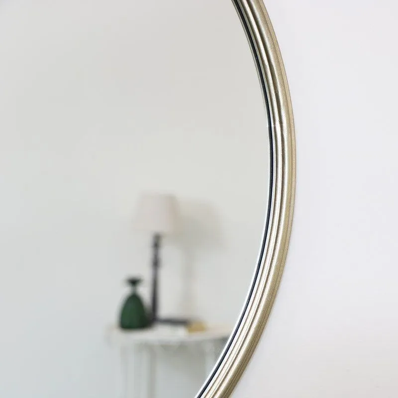 Melody Maison Large Round Champagne Gold Wall Mirror 70cm X 70cm in Metallic Gold 2