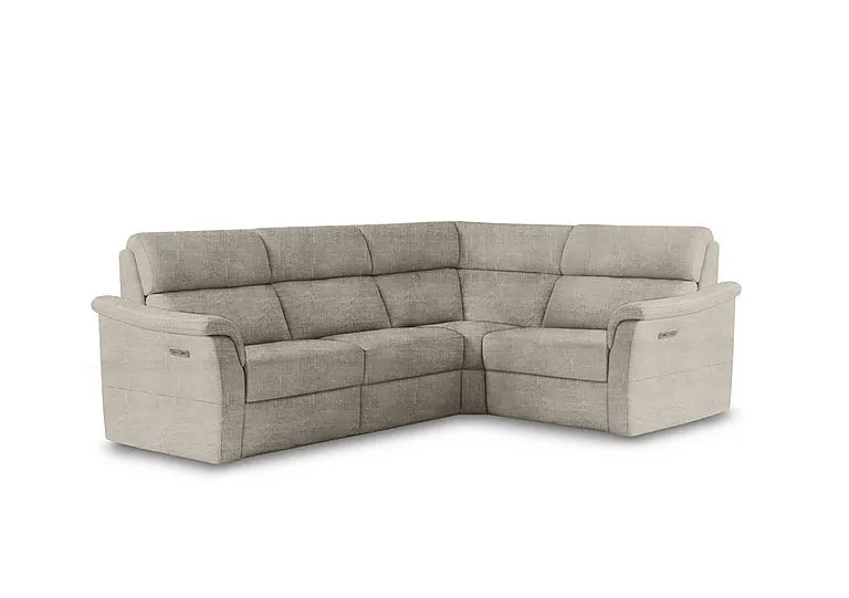 Bella Small Fabric Power Recliner Corner Sofa with Power Headrests and Power Lumbar