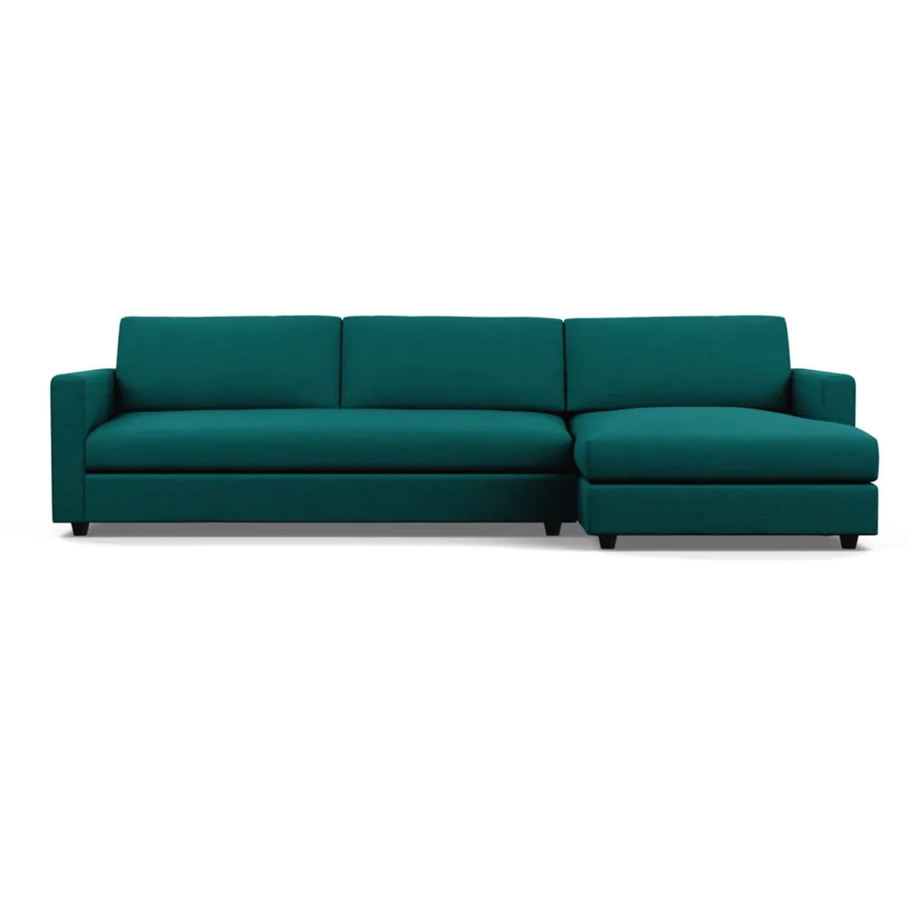 Heal's Nimbus II 4 Seater Corner Chaise RHF Brushed Cotton Pine Black Feet