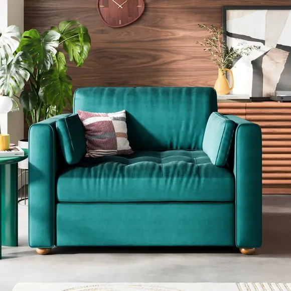 Zoe II Velvet Snuggle Chair 1