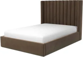 Cory Double Ottoman Storage Bed, Mushroom Taupe Cotton Velvet