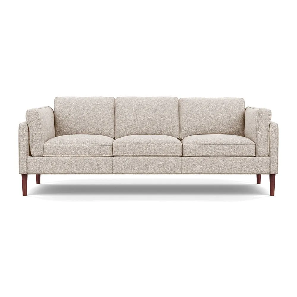 Heal's Sonno 4 Str Sofa Loop Boucle Taupe Walnut Feet 1